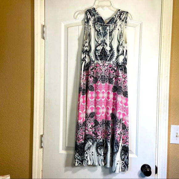 One World - Pink/Black/White Dress Sz Small - Picture 2 of 3
